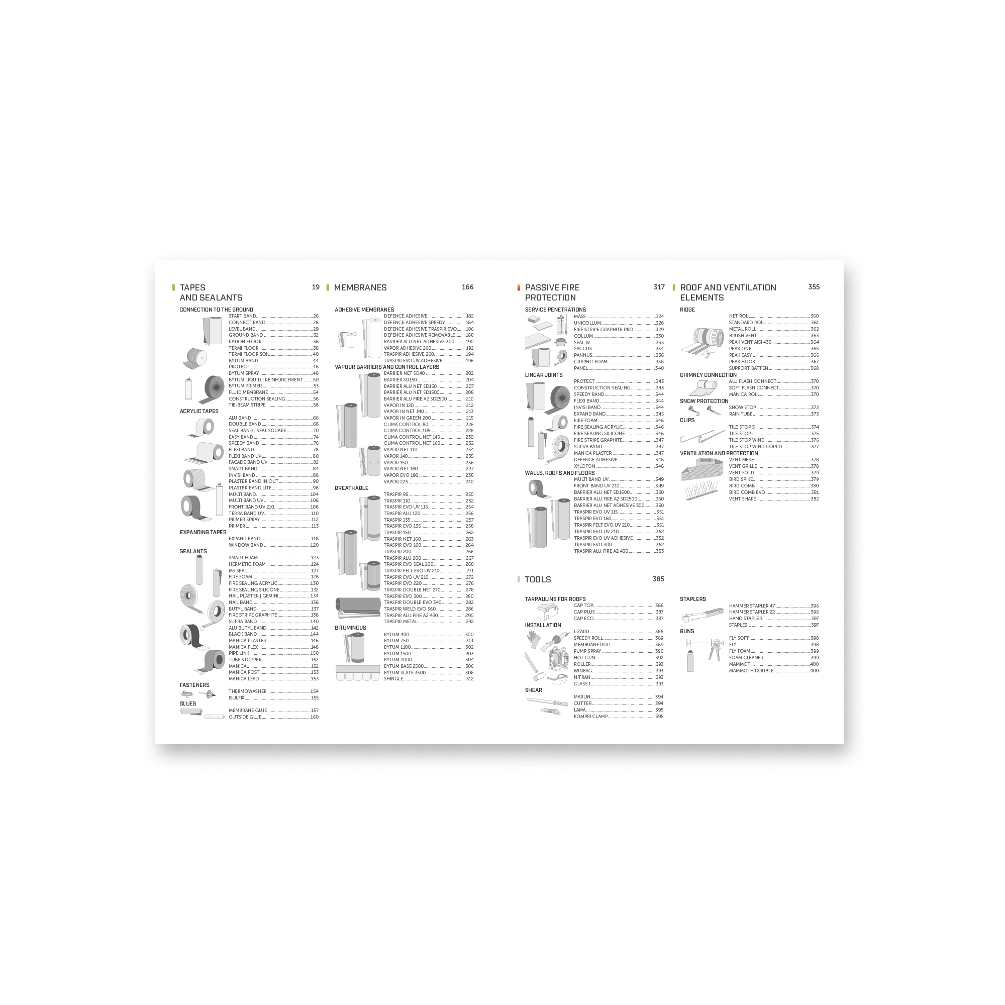 TAPES, MEMBRANES, SEALANTS AND FIRE PROTECTION – 2024